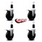 Service Caster 5'' Soft Rubber Swivel 1-3/8'' Expanding Stem Caster Set Total Lock Brake, 4PK SCC-EXTTL20S514-SRS-138-4 - alternate 4